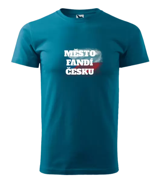 Pánské tričko Město fandí Česku - vlajka
