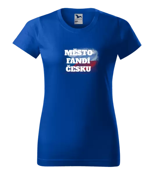 Dámské tričko Město fandí Česku - vlajka
