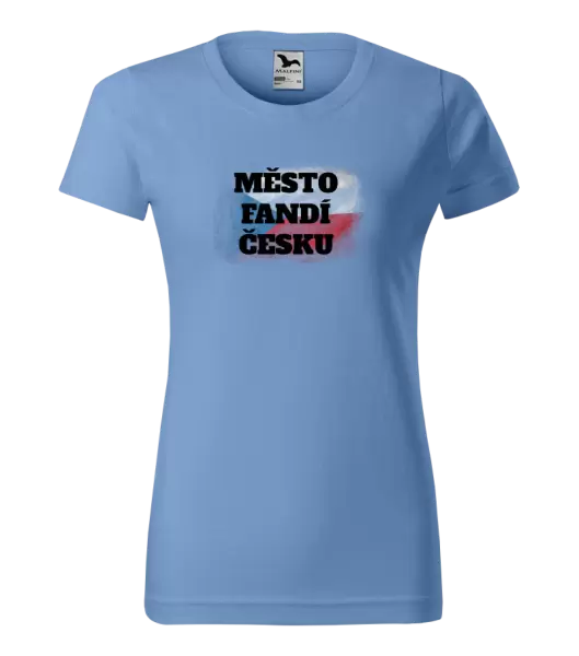Dámské tričko Město fandí Česku - vlajka