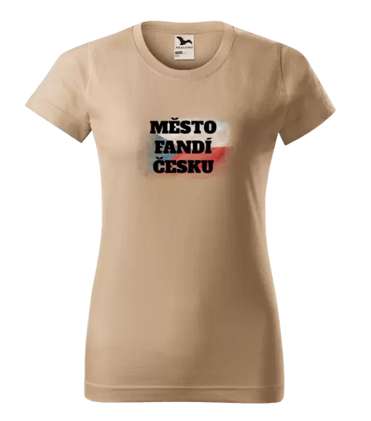 Dámské tričko Město fandí Česku - vlajka