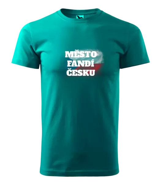 Pánské tričko Město fandí Česku - vlajka