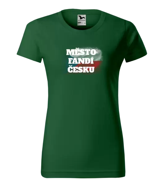 Dámské tričko Město fandí Česku - vlajka