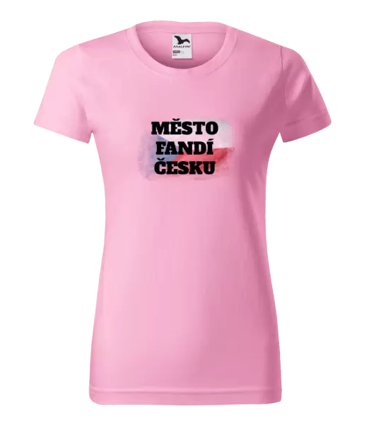 Dámské tričko Město fandí Česku - vlajka