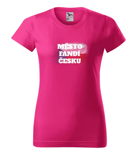Dámské tričko Město fandí Česku - vlajka