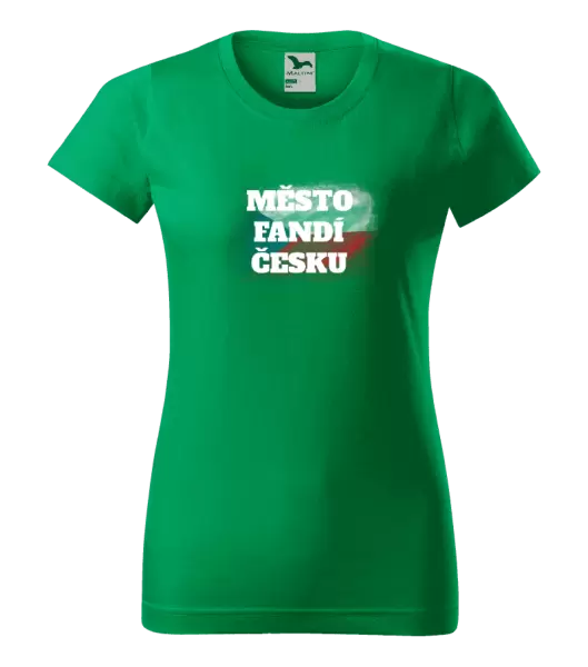 Dámské tričko Město fandí Česku - vlajka