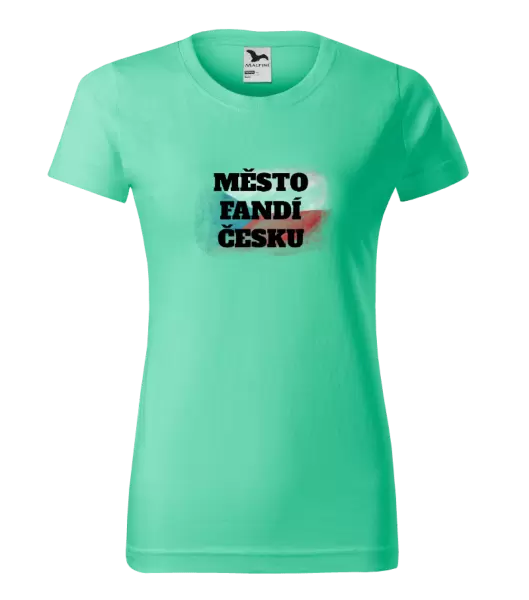 Dámské tričko Město fandí Česku - vlajka