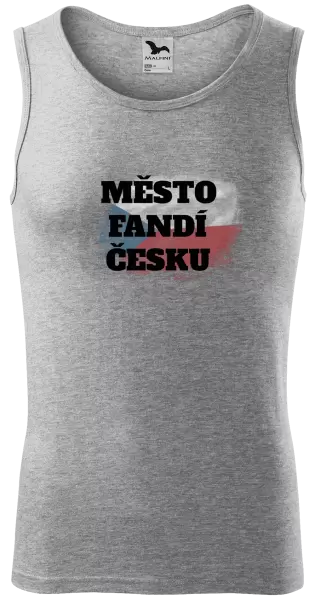 Pánské tílko Město fandí Česku - vlajka