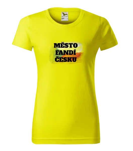 Dámské tričko Město fandí Česku - vlajka
