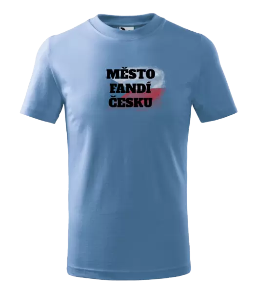 Dětské tričko Město fandí Česku - vlajka