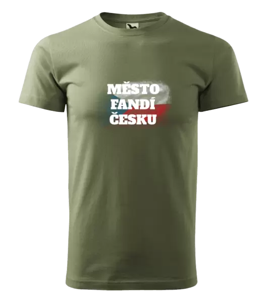Pánské tričko Město fandí Česku - vlajka