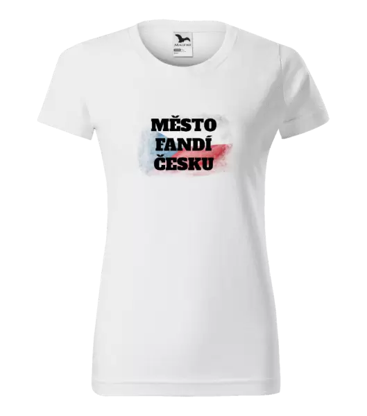 Dámské tričko Město fandí Česku - vlajka