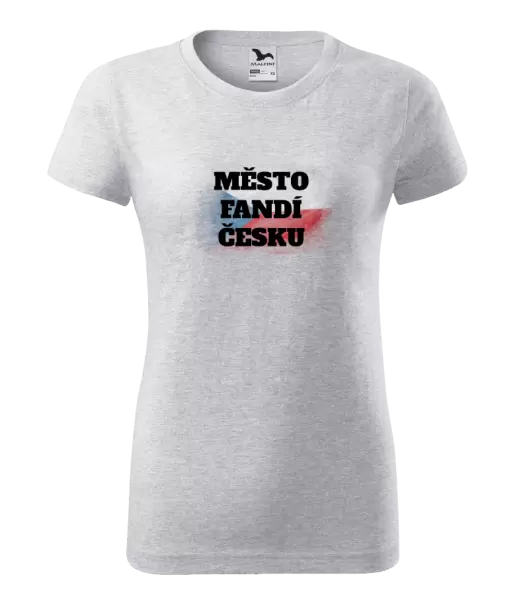 Dámské tričko Město fandí Česku - vlajka