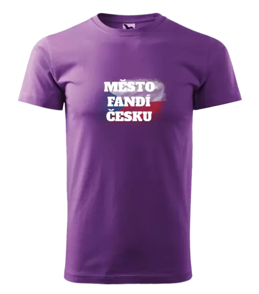 Pánské tričko Město fandí Česku - vlajka