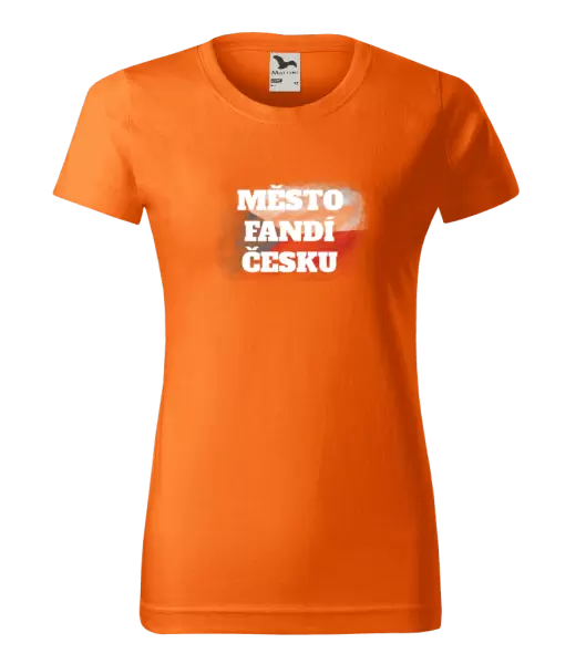 Dámské tričko Město fandí Česku - vlajka