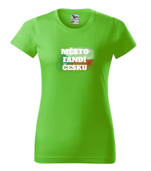 Dámské tričko Město fandí Česku - vlajka