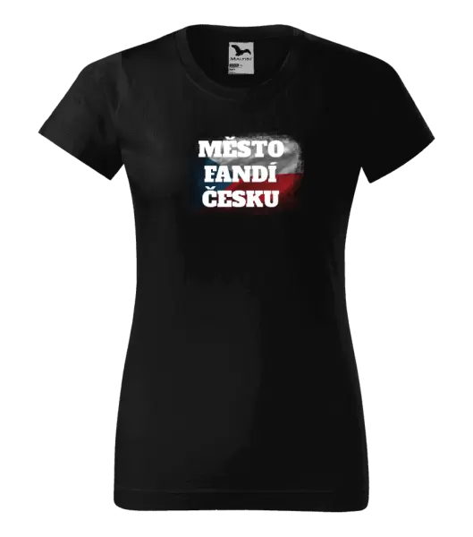 Dámské tričko Město fandí Česku - vlajka