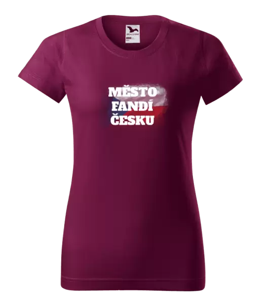 Dámské tričko Město fandí Česku - vlajka