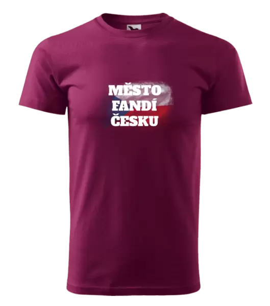 Pánské tričko Město fandí Česku - vlajka