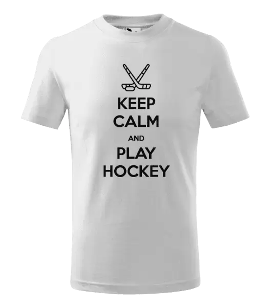 Dětské tričko Keep calm and play hockey