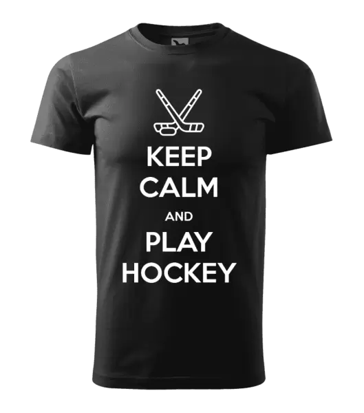 Pánské tričko Keep calm and play hockey