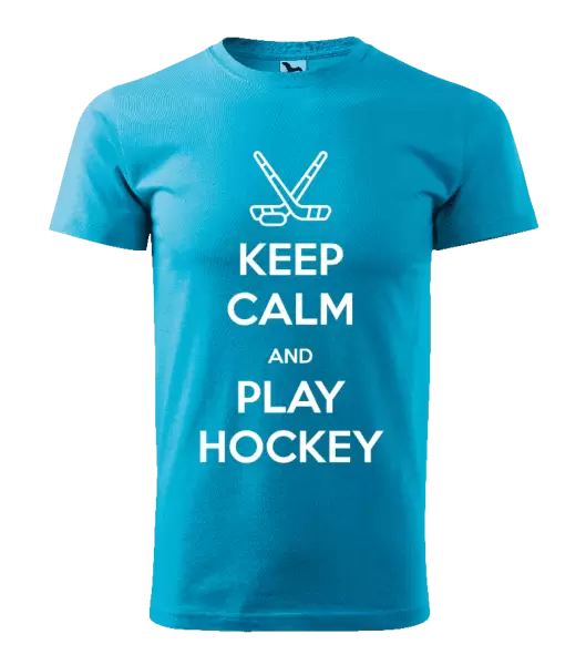 Pánské tričko Keep calm and play hockey