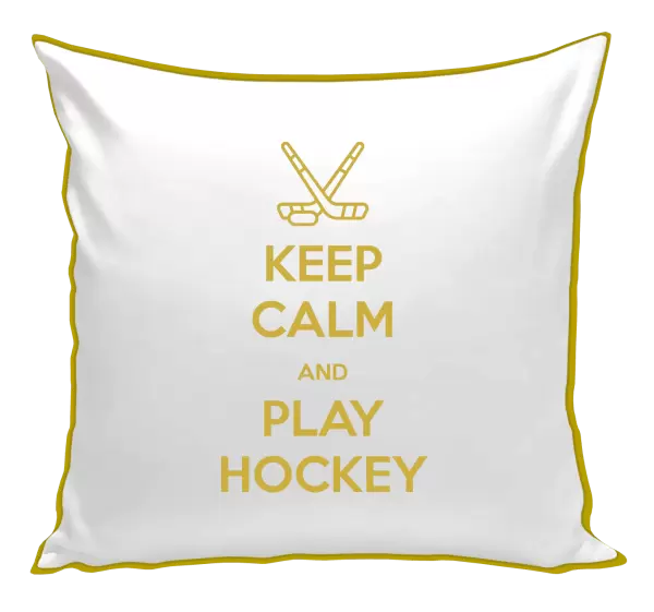 Polštář Keep calm and play hockey