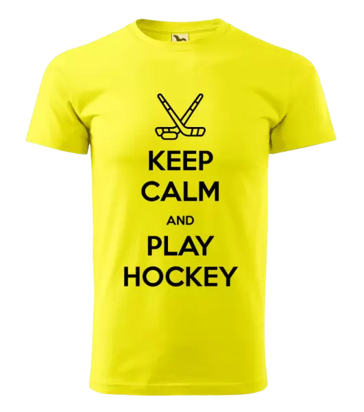 Pánské tričko Keep calm and play hockey