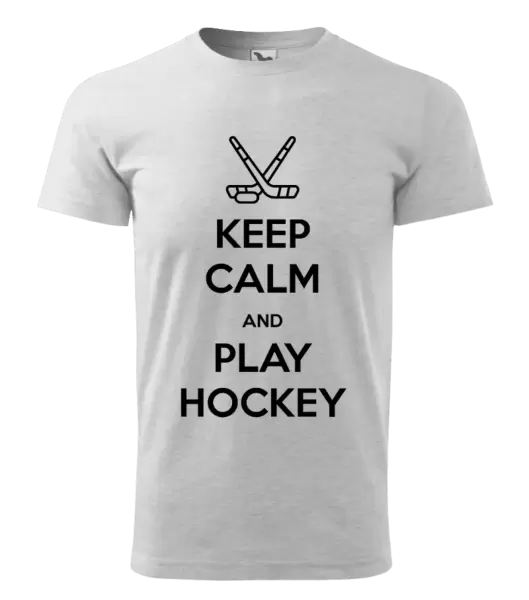 Pánské tričko Keep calm and play hockey