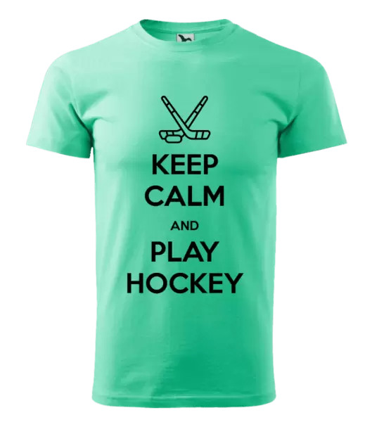 Pánské tričko Keep calm and play hockey