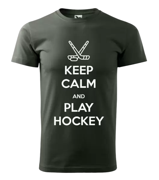 Pánské tričko Keep calm and play hockey