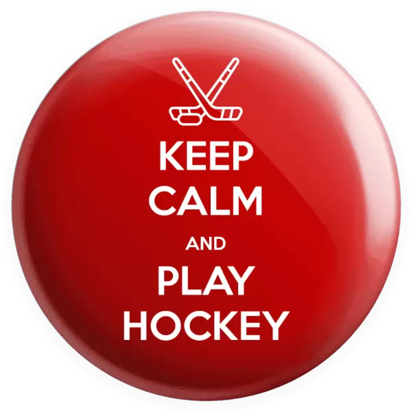 Placka Keep calm and play hockey