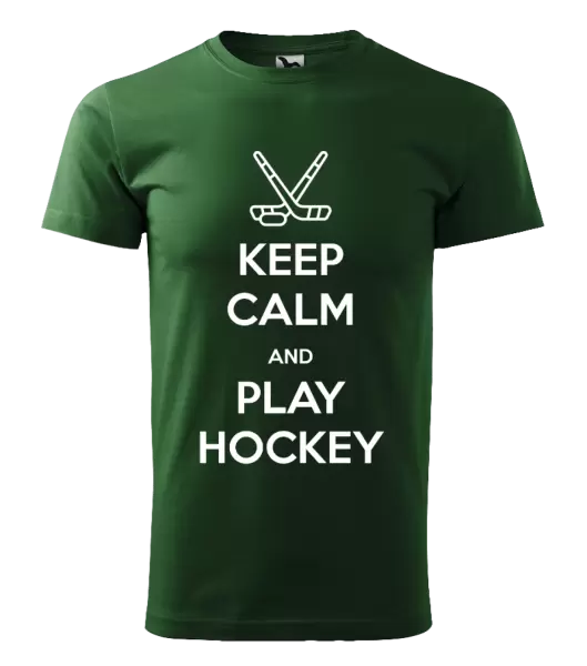 Pánské tričko Keep calm and play hockey
