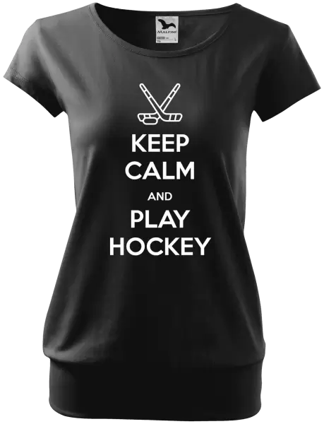 Dámské tričko Keep calm and play hockey