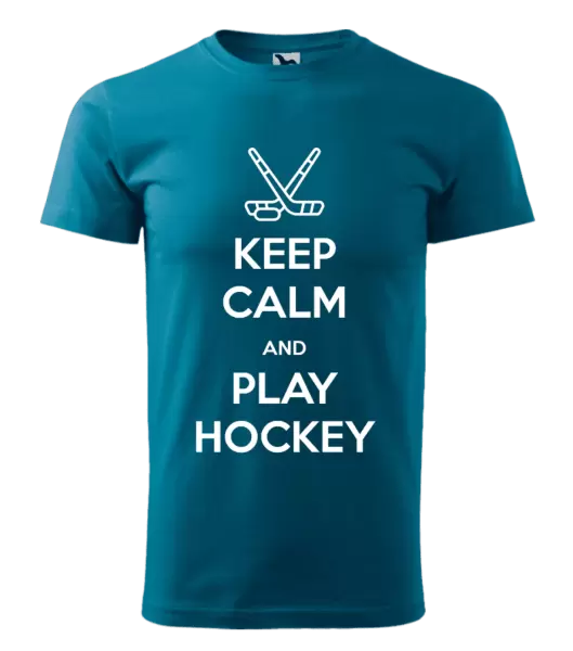 Pánské tričko Keep calm and play hockey