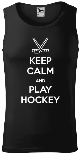 Pánské tílko Keep calm and play hockey