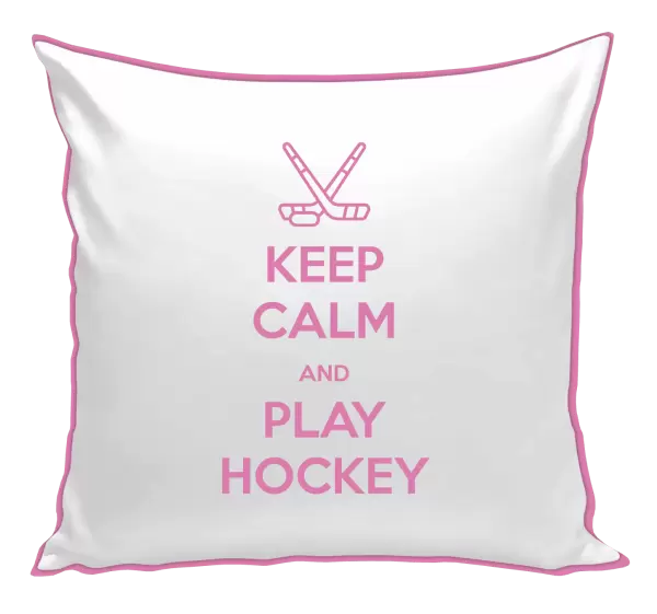 Polštář Keep calm and play hockey