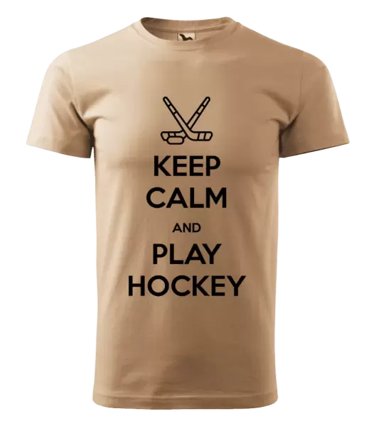 Pánské tričko Keep calm and play hockey