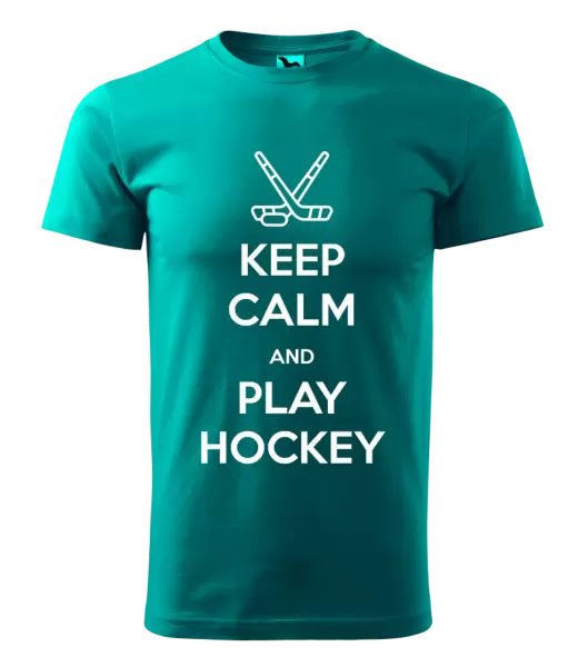 Pánské tričko Keep calm and play hockey