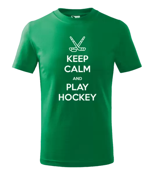 Dětské tričko Keep calm and play hockey