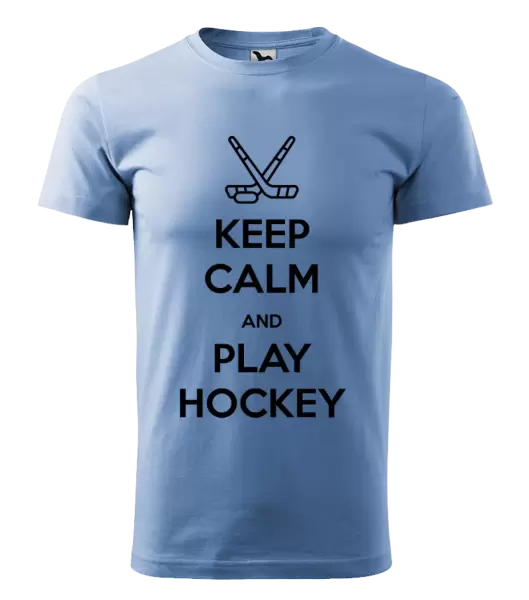 Pánské tričko Keep calm and play hockey