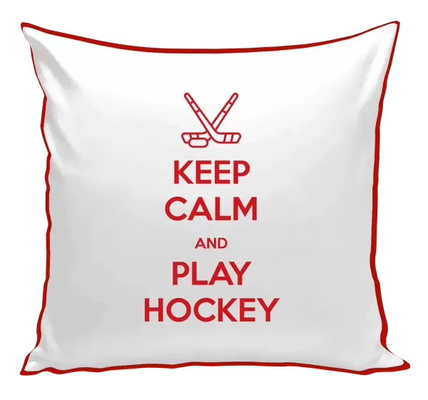 Polštář Keep calm and play hockey