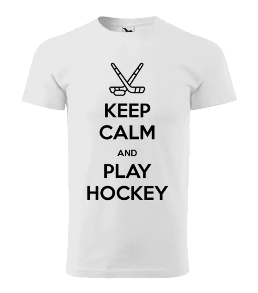 Pánské tričko Keep calm and play hockey