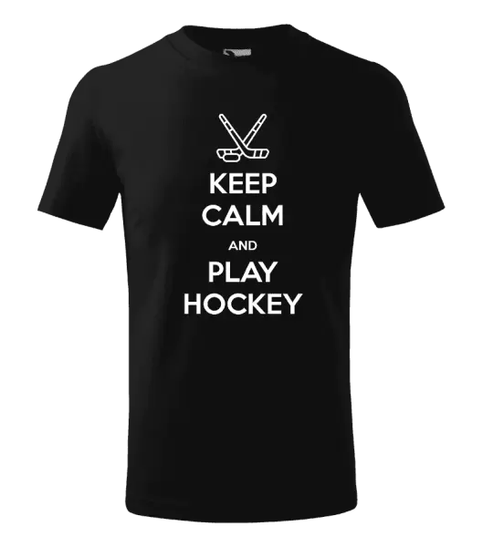 Dětské tričko Keep calm and play hockey