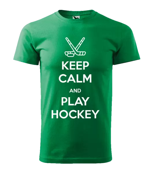 Pánské tričko Keep calm and play hockey
