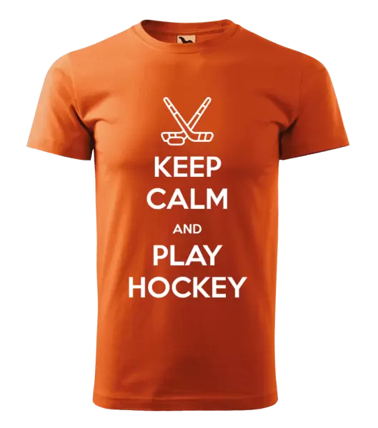 Pánské tričko Keep calm and play hockey