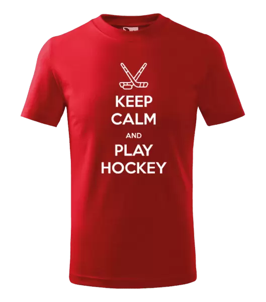 Dětské tričko Keep calm and play hockey