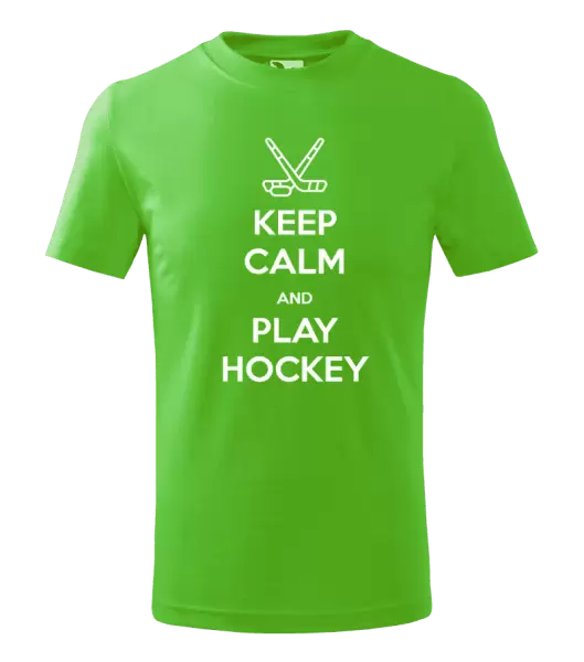 Dětské tričko Keep calm and play hockey