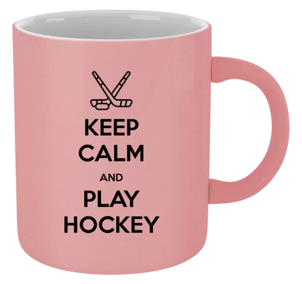 Metalický hrnek Keep calm and play hockey