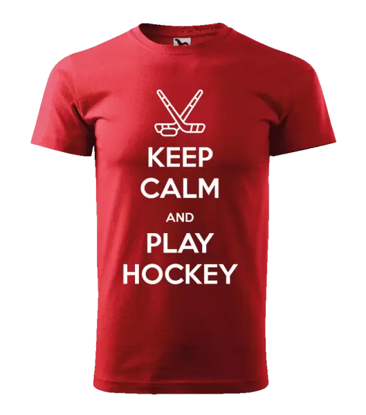 Pánské tričko Keep calm and play hockey