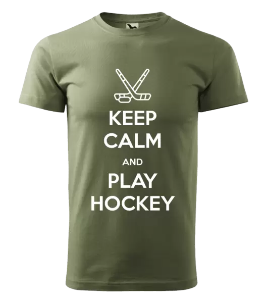 Pánské tričko Keep calm and play hockey